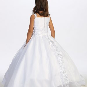 First Communion Dresses with a Organza Split Skirt and Maria