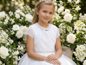 Short Sleeved Organza First Communion Bolero Jacket
