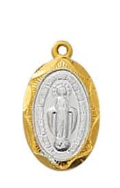 Two-tone Sterling Miraculous Baby Pin Boxed