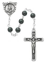 Hematite St Michael Rosary Boxed