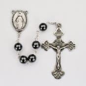 Hematite Miraculous Rosary Boxed