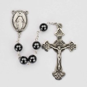 Hematite Miraculous Rosary Boxed