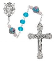 Aqua Crystal Rosary