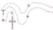 6mm Pink Matt and Venetian Chalice Rosary Boxed