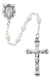 Genuine Mother of Pearl Rosary Boxed
