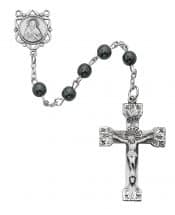Genuine Hematite Rosary Boxed