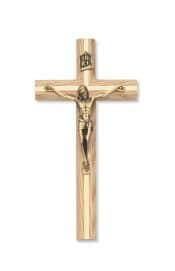 8 in. Oak Crucifix Boxed