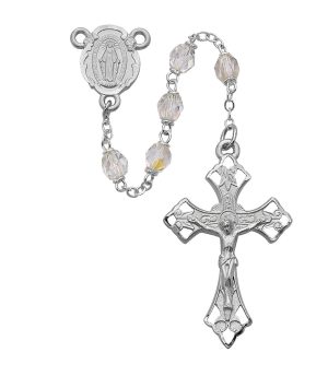 Aurora Glass Rosary Boxed