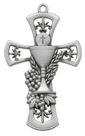 6in Pewter Communion Cross Boxed