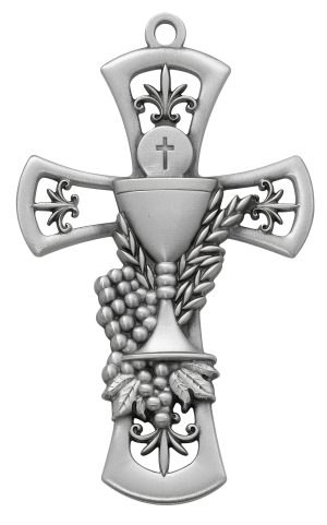 6in Pewter Communion Cross Boxed