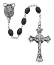 Black Wood Rosary Boxed