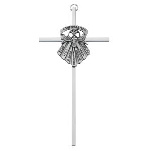 6in Silver Gifts of the Spirit Cross Boxed