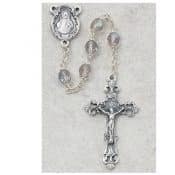 Light Lavender Glass June Rosary Boxed
