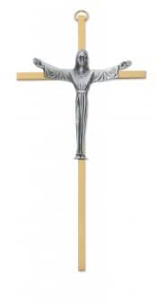 7 in. Brass Crucifix Boxed