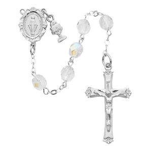 Crystal Communion Rosary Boxed