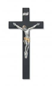 10 in. Black Crucifix Boxed