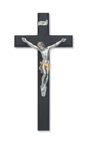 10 in. Black Crucifix Boxed