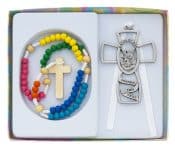 Kiddie Rosary and Crib Cross Set Boxed