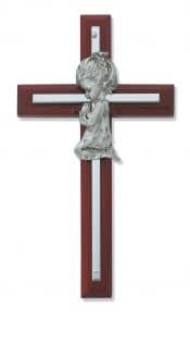 6in Cherry Stained Girl's Cross