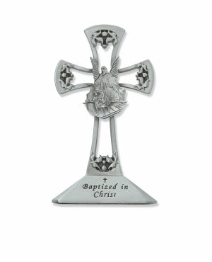 4 in Baptism Standing Cross Boxed