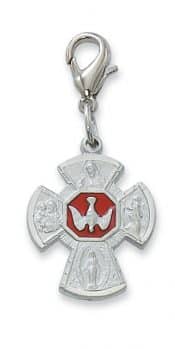 Red 4-way Clip on Medal Carded