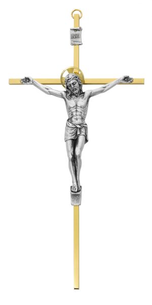 10" Brass Crucifix Boxed