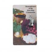 Silver Chalice Pin with Holy Card Bagged