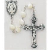 Genuine Mother of Pearl Rosary Boxed