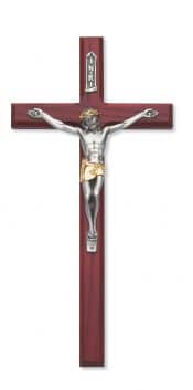 10 in. Cherry Crucifix Boxed