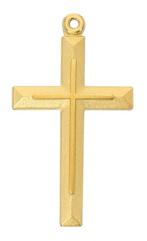 Gold over Sterling Silver Cross Boxed