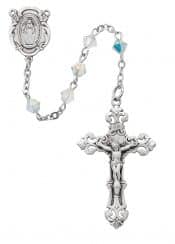 Crystal Swarovski Bead Rosary Boxed