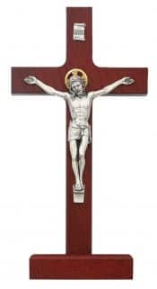8 in. Cherry Crucifix Boxed