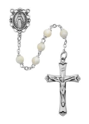 Genuine Mother of Pearl Rosary Boxed