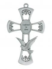 6in Pewter Confirmation Cross Boxed