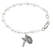 5 1/2in Imitation Pearl Like Glass Bracelet