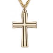 Gold over Sterling Silver Cross Boxed