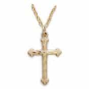 Gold over Sterling Silver Cross Boxed