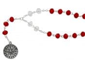 Red and Clear Holy Spirit Chaplet on Explanation Card