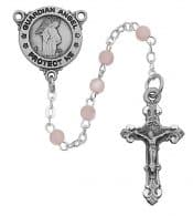 Pink Guardian Angel Youth Rosary Boxed