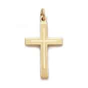 Gold over Sterling Silver Cross Boxed