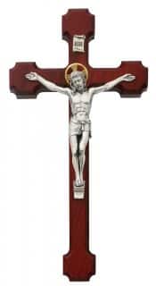 10 in. Cherry Crucifix Boxed