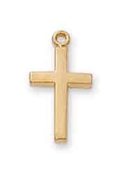Gold on Sterling Baby Cross Boxed