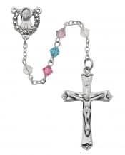 Multi Swarovski Bead Rosary Boxed
