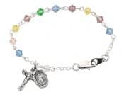 5 1/2in Multi Crystal Baby Bracelet