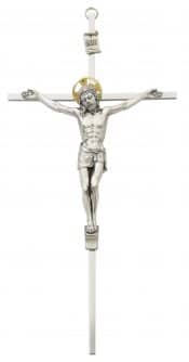 10 in. Silver Crucifix Boxed