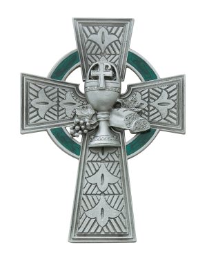 4.75in Pewter Communion Celtic Cross Boxed