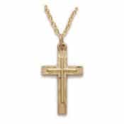 Gold over Sterling Silver Cross Boxed
