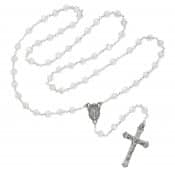 Crystal Tin Cut Rosary Boxed