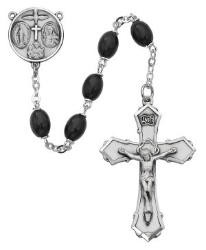 Black  Wood 4-Way Rosary Boxed
