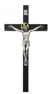 8 in. Black Crucifix Boxed